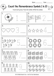 Count Remembrance symbols math worksheet