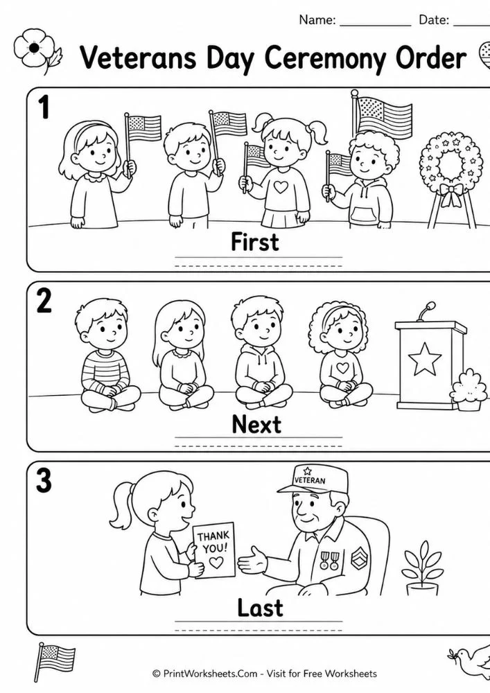 veterans-day-remembrance-day-worksheets-for-preschool-page-4 Veterans Day ceremony order preschool