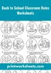 back to school classroom rules worksheets