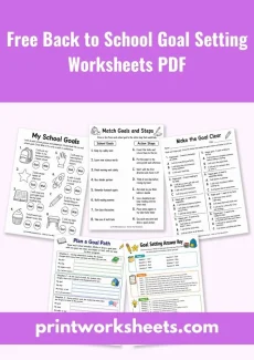 Back to School Worksheets Worksheet - Free Back to School Goal Setting Worksheets PDF | Free Printable