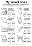 Distinguish goals vs wishes back to school goal setting worksheets