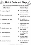 Match goals and action steps student accountability printables
