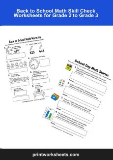 Math Worksheets Worksheet - Free 3rd Grade Back to School Math Review Worksheets | Free Printable