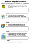 3rd grade math word problems and bar graph review printable