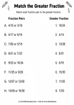 Text: match greater fractions