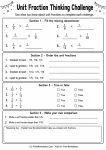 Unit fraction comparison and ordering challenge for Grade 3
