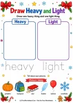 Draw heavy and light physical properties printables