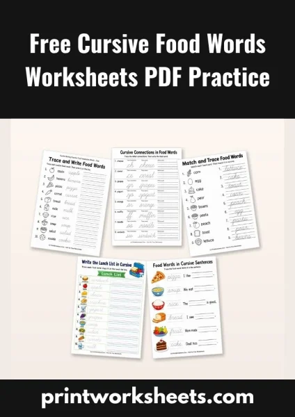Free Cursive Number Words 20-30 Practice Worksheets PDF