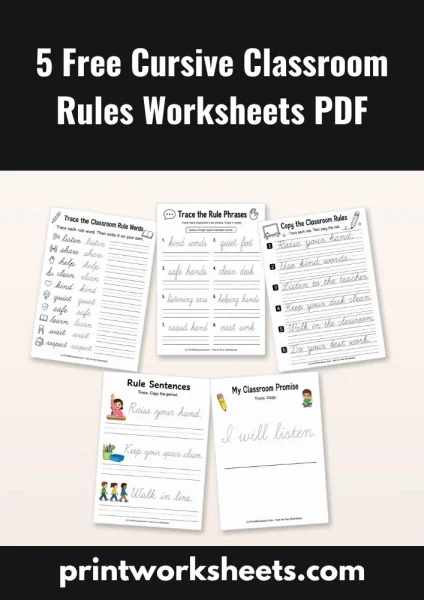 5 Free Cursive Sight Words Tracing Worksheets PDF