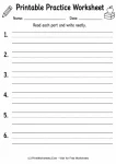 Printable practice worksheet blank cursive lines pdf