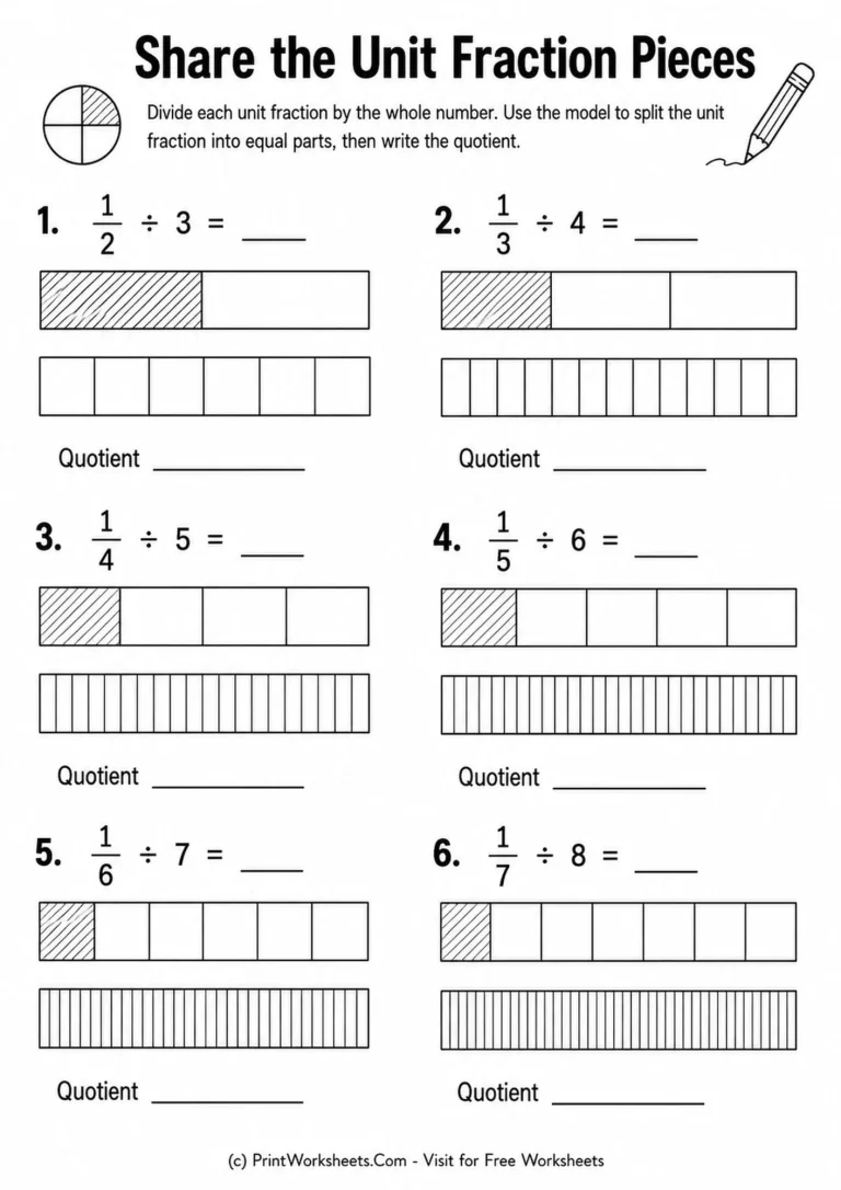 Match unit fraction division equations to simplified quotients