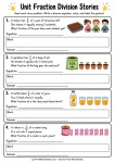 Unit fraction division story problems for Grade 5