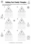 Grade 3 fact family triangles for multiplication and division