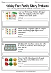 Grade 3 holiday division fact family word problems