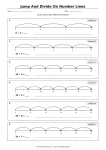 Division on number lines worksheets for Grade 3