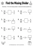 Find the missing divider math worksheet for fourth graders