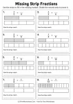 Missing strip fractions mathematical equivalence printable
