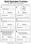 Build equivalent fractions with multiplication worksheets for grade 4 PDF containing visual models and equations.