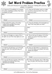 Students solve 10 fraction of a set word problems using pictures or equations