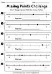 Missing points challenge fraction worksheets