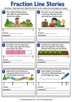 Fraction line stories and reading comprehension math printables