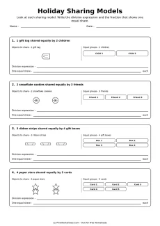 Fractions Worksheet - Interpret Fractions as Division Worksheets for Grade 5 | Free Printable