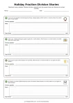 Grade 5 fraction division story problems