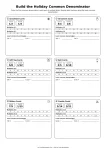 Grade 5 least common denominator worksheet using multiples to rewrite fraction pairs with a common denominator