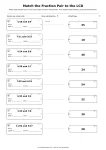 Match fraction pairs to the least common denominator worksheet for Grade 5 fraction practice