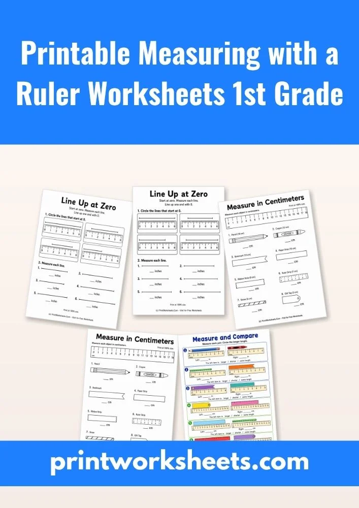 Measurement Worksheets Worksheet - Printable Measuring with a Ruler Worksheets 1st Grade PDF | Free Printable