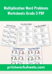 Multiplication Word Problems Worksheets Grade 3 PDF