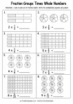 Multiply Fractions by Whole Numbers Worksheets for Grade 4 - Worksheet Image