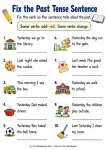 Fix the past tense sentence error analysis worksheet