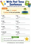 Write past tense sentences grammar worksheets printables