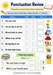 Free Periods and Question Marks Worksheets PDF 1st Grade - Worksheet Image