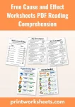 Free printable cause and effect worksheets pdf reading comprehension pack