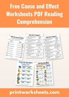 Reading Comprehension Worksheet - Free Cause and Effect Worksheets PDF Reading Comprehension | Free Printable