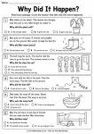 Why did it happen cause and effect reading comprehension passages pdf