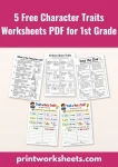 character traits worksheets