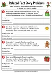 Holiday-themed Grade 3 multiplication and division fact family story problems