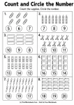 Count and circle the number kindergarten math printables
