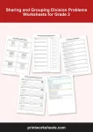 Sharing and Grouping Division Worksheets for Grade 3 Free Printable