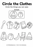 Color the school things visual discrimination math practice