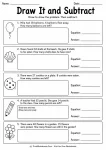 Draw and solve subtraction word problems worksheets for grade 2