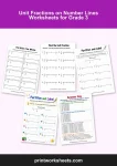 Free unit fractions on number lines worksheets for grade 3 pdf pack