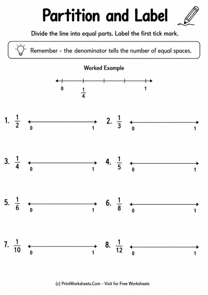 Partition and label fractions linear measurement models