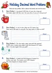 Grade 5 decimal addition and subtraction word problems