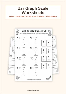 Data and Graphing Worksheet - Analyze Bar Graph Scales Worksheets for Grade 4 | Free Printable