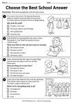 Back to school multiple choice reading worksheet