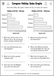 Compare Holiday Sales Graphs printable worksheet